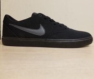 NEW Nike SB Check Solar Canvas Triple Black 12